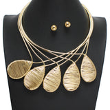 106780, TEARDROP METAL WIRED CHOKER NECKLACE