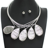 106780, TEARDROP METAL WIRED CHOKER NECKLACE