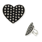 106782, WESTERN HEART BALL TEXTURED CUFF RING