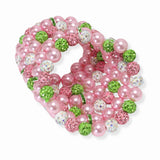 106800, FIREBALL ACCENT PEARL BEADED WRAP AROUND BRACELET
