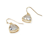 107130, GEOMETRIC CUBIC ZIRCONIA DANGLE EARRING