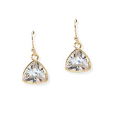 106806, GEOMETRIC CUBIC ZIRCONIA DANGLE EARRING