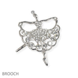 106826, BALLERINA CRYSTAL RHINESTONE PIN BROOCH