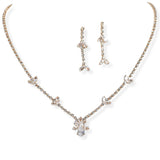106831, CUBIC ZIRCONIA ACCENT CRYSTAL RHINESTONE NECKLACE SET