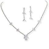 106831, CUBIC ZIRCONIA ACCENT CRYSTAL RHINESTONE NECKLACE SET