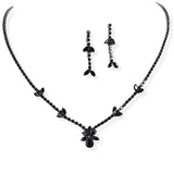 106831, CUBIC ZIRCONIA ACCENT CRYSTAL RHINESTONE NECKLACE SET