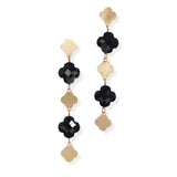 106852, CLOVER GLASS BEAD DROP DANGLE EARRING