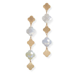 106852, CLOVER GLASS BEAD DROP DANGLE EARRING