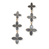 106853, FLOWER CLOVER DROP DANGLE EARRING