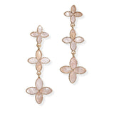 106853, FLOWER CLOVER DROP DANGLE EARRING