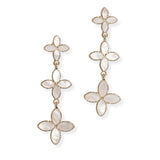 106853, FLOWER CLOVER DROP DANGLE EARRING