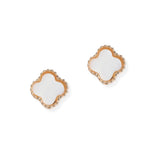 106854, MOTHER OF PEARL CLOVER STUD EARRING