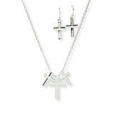 106862, TRIPLE CROSS PENDANT NECKLACE