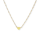 106869, DAINTY HEART WITH ENAMEL ACCENT NECKLACE