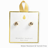 106874, 18K GOLD FILLED, BALL STUD EARRING