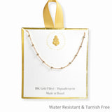 106876, 18K GOLD FILLED, DAINTY BALL ACCENT NECKLACE