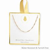 106878, 18K GOLD FILLED, DAINTY DISC ACCENT CHAIN NECKLACE