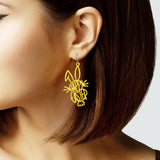 106880, HAPPY EASTER, BUNNY DANGLE EARRING