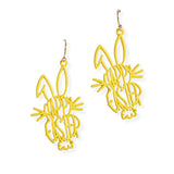 106880, HAPPY EASTER, BUNNY DANGLE EARRING