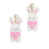 106885, ENAMEL EASTER BUNNY DANGLE EARRING