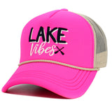 106890, LAKE VIBES, EMBROIDERED MESH TRUCKER HAT