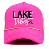 106890, LAKE VIBES, EMBROIDERED MESH TRUCKER HAT