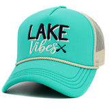 106890, LAKE VIBES, EMBROIDERED MESH TRUCKER HAT