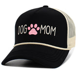106892, DOG MOM, PAW EMBROIDERED MESH TRUCKER HAT