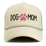 106892, DOG MOM, PAW EMBROIDERED MESH TRUCKER HAT