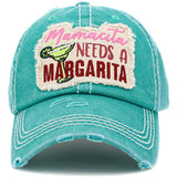 106894, MAMACITA NEEDS A MARGARITA, EMBROIDERED VINTAGE BASEBALL CAP