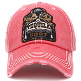 106898, TEQUILA SHOT, LEOPARD EMBROIDERED VINTAGE BASEBALL CAP