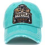 106898, TEQUILA SHOT, LEOPARD EMBROIDERED VINTAGE BASEBALL CAP