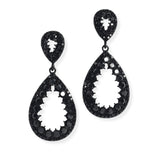 106899, CRYSTAL RHINESTONE ACCENT TEARDROP DANGLE EARRING