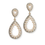 106899, CRYSTAL RHINESTONE ACCENT TEARDROP DANGLE EARRING