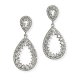 106899, CRYSTAL RHINESTONE ACCENT TEARDROP DANGLE EARRING