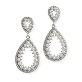 106899, CRYSTAL RHINESTONE ACCENT TEARDROP DANGLE EARRING
