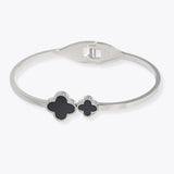 106924, CLOVER ACCENT STAINLESS STEEL DESIGNER INSPIRED BRACELET