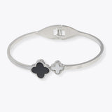 106924, CLOVER ACCENT STAINLESS STEEL DESIGNER INSPIRED BRACELET