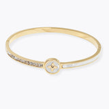 106928, MOTHER OF PEARL FLOWER CLOVER ACCENT DESIGNER INSPIRED BRACELET