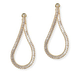 106946, BAGUETTE CUBIC ZIRCONIA ACCENT DANGLE EARRING