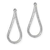 106946, BAGUETTE CUBIC ZIRCONIA ACCENT DANGLE EARRING