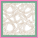 106950, GEOMETRIC PRINTED SQUARE SILKY SCARF