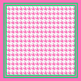 106951, HOUNDSTOOTH PRINTED SQUARE SILKY SCARF