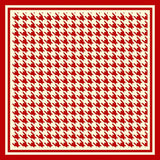 106951, HOUNDSTOOTH PRINTED SQUARE SILKY SCARF