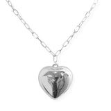 106952, BUBBLE, PUFFY HEART PENDANT NECKLACE
