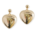 106953, BUBBLE, PUFFY HEART DANGLE EARRING