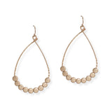 106957, ROUND DISC ACCENT TEARDROP DANGLE EARRING