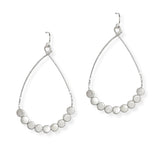 106957, ROUND DISC ACCENT TEARDROP DANGLE EARRING