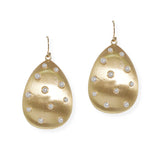 106959, PEARL STUDDED ACCENT GEOMETRIC DANGLE EARRING