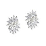 106961, MARQUISE CUBIC ZIRCONIA ACCENT WITH PEARL EARRING